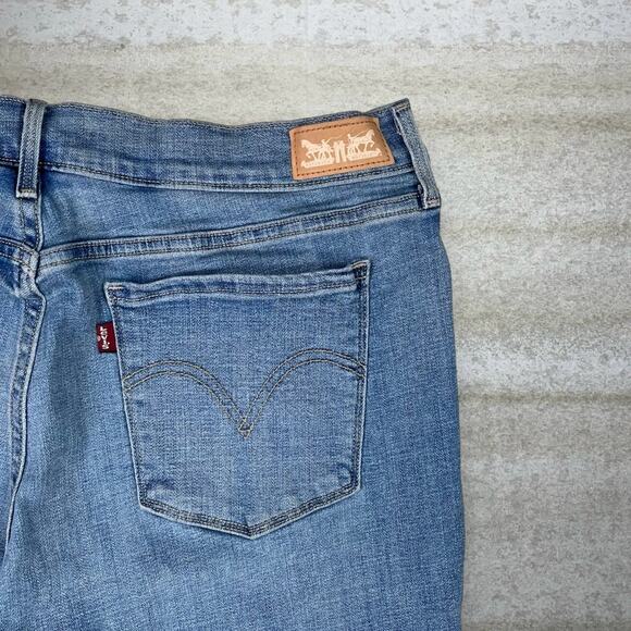 Vintage Y2K Levis Jeans 505 Womens 14 Regular Straight Fit Light Wash Red Tab - Picture 3 of 4